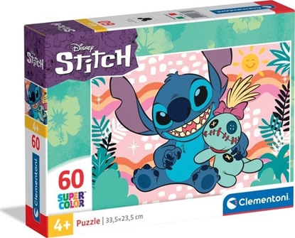 Attēls no Clementoni Puzzle SuperColor Disney Stitch 60 elementów (26331)