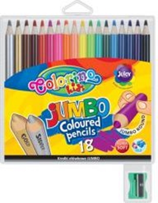 Изображение Colorino Kredki oówkowe jumbo 18 kolorów + temperówka
