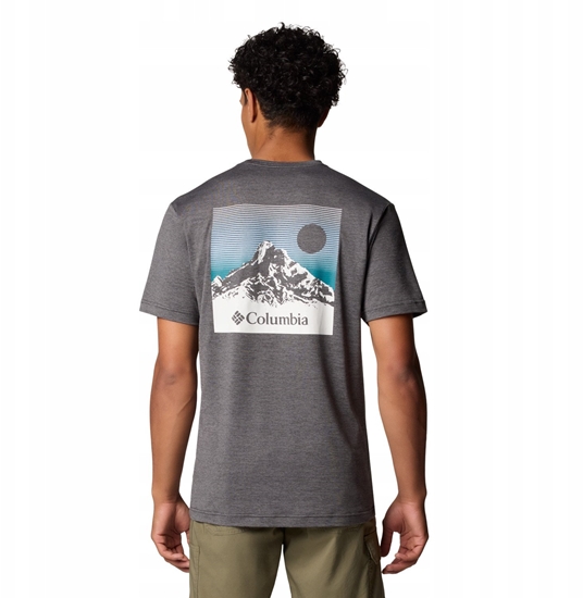 Picture of Columbia Kwick Hike Back Graphic SS Tee 2071754014 Czarne L