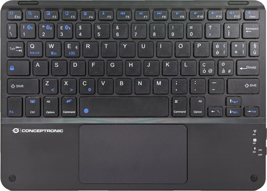 Picture of Conceptronic TOBIN01BIT tastatūra Universāls Bluetooth sistēma QWERTY Itāļu Melns