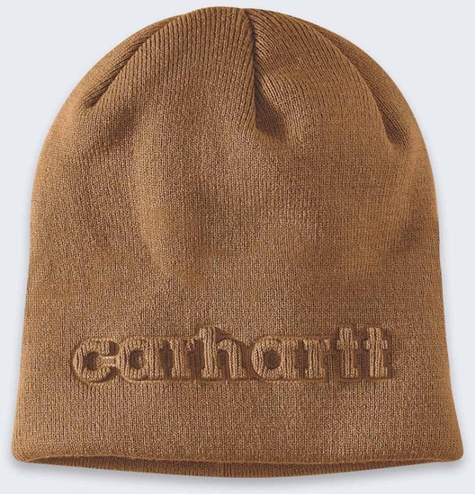 Picture of Czapka Carhartt Knit Embossed Beanie BROWN