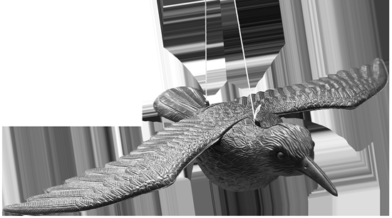 Picture of Dārza dekors Putns 58x41x11cm, karināms