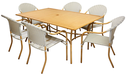 Picture of Dārza komplekts, galds ar 6 krēsliem