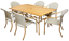 Picture of Dārza komplekts, galds ar 6 krēsliem