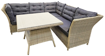 Picture of Dārza komplekts, galds ar stūra dīvānu