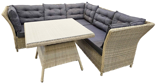 Picture of Dārza komplekts, galds ar stūra dīvānu