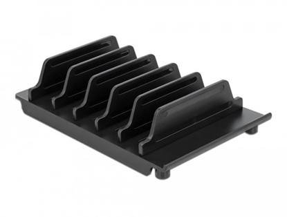 Изображение Delock Device stand for 6 tablets or smartphones black