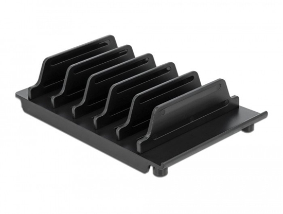 Изображение Delock Device stand for 6 tablets or smartphones black