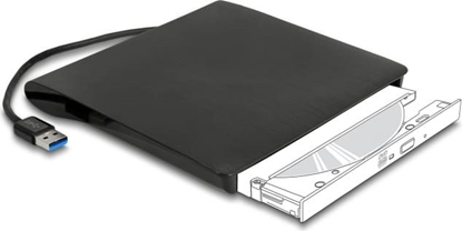 Attēls no Delock External Enclosure for 5.25″ Ultra Slim SATA Drives 9.5 mm to USB Type-A male