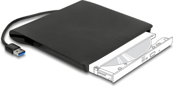 Picture of Delock External Enclosure for 5.25″ Ultra Slim SATA Drives 9.5 mm to USB Type-A male