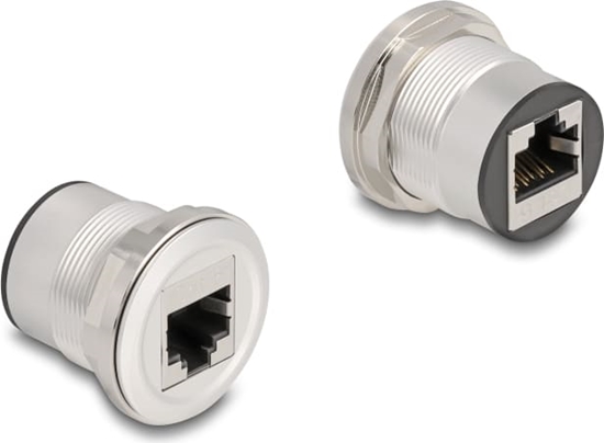 Picture of Delock RJ45 built-in jack coupler Cat.6 STP aluminium
