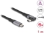 Picture of Delock USB 40 Gbps cable angled left / right USB PD 3.1 Extended Power Range 240 W 1 m