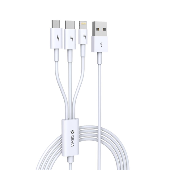 Picture of Devia cable Smart 3in1 USB - Lightning + USB-C + m