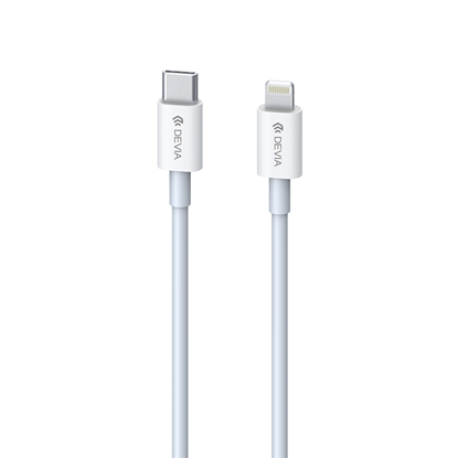 Attēls no Devia cable Smart PD USB-C - Lightning 3A 20W whit