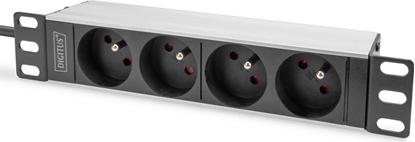 Picture of Digitus 10\" socket strip with aluminum profile, 4-way CEE 7/5 sockets