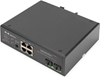 Изображение Digitus 4 port Gigabit Ethernet network PoE switch, industrial, unmanaged, 2 SFP uplink