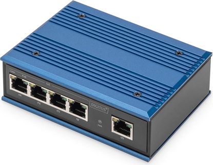 Picture of Digitus 4 Port Gigabit Network PoE Switch, Industrial, Unmanaged, 1 RJ45 Uplink