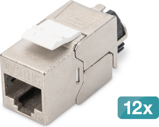 Изображение Digitus CAT 6A Keystone module, shielded with intelligent cable manager - 12 pcs.