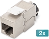 Изображение Digitus Cat. 6A keystone module, shielded with intelligent cable manager - 2 pcs.