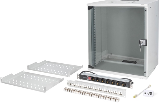 Picture of DIGITUS Netzwerk-Set 483 mm (19") - 12HE, 540x400 mm (BxT)we