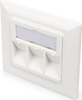 Изображение Digitus Wallplate for Keystone Modules, German type, middle plate 50x50 mm, frame 80x80 mm