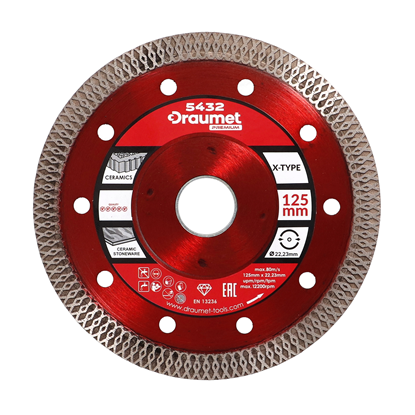 Picture of Dimanta disks PCN 125x1.2x22mm flīzēm X-tipa Draum