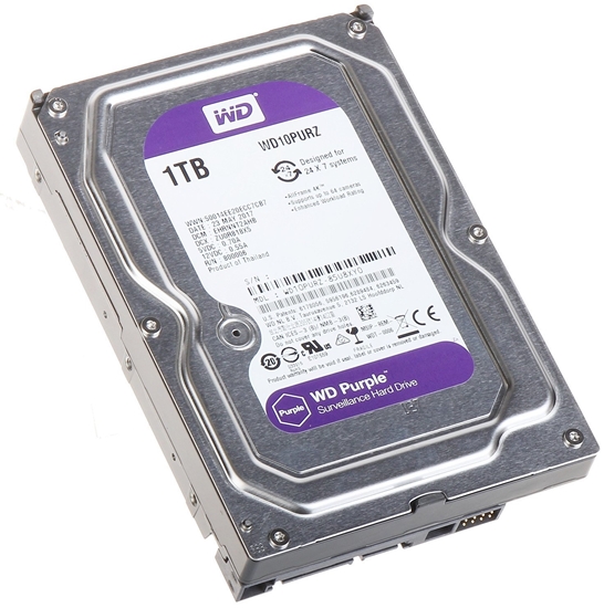 Picture of Dysk serwerowy WD Purple 1TB 3.5'' SATA III (6 Gb/s)  (HDD-WD10PURZ)