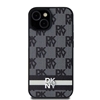 Picture of DKNY DKNY Leather Checkered Mono Pattern & Printed Stripes Case for Samsung Galaxy S24 - Black