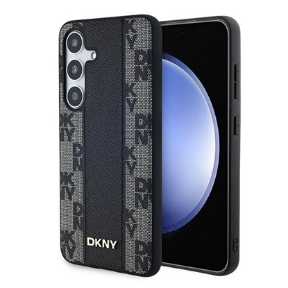 Attēls no DKNY DKNY Leather Checkered Mono Pattern MagSafe case for Samsung Galaxy S24+ - black