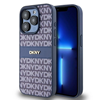 Picture of DKNY DKNY Leather Mono Stripe & Metal Logo case for iPhone 15 Pro - blue