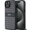 Picture of DKNY DKNY Leather Mono Stripe & Metal Logo Case for iPhone 15/14/13 - Black