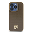 Picture of DKNY DKNY Leather Pattern Metal Logo MagSafe Case for iPhone 15 Plus / 14 Plus - Brown