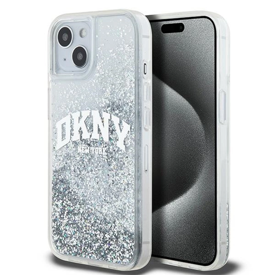 Picture of DKNY DKNY Liquid Glitter Big Logo case for iPhone 15 / 14 / 13 - white