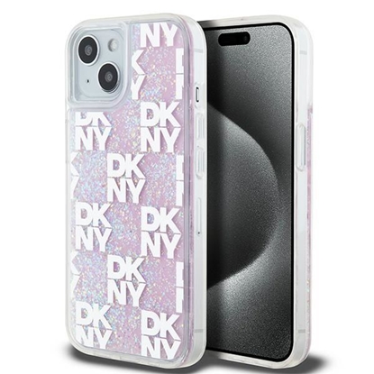 Attēls no DKNY DKNY Liquid Glitter Multilogo case for iPhone 15 / 14 / 13 - pink