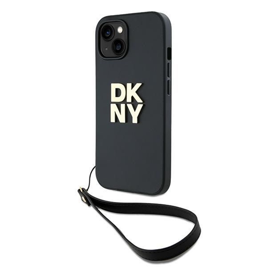 Picture of DKNY DKNY Wrist Strap Stock Logo case for iPhone 14 / 15 / 13 - black