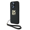 Picture of DKNY DKNY Wrist Strap Stock Logo case for iPhone 15 Pro Max - black