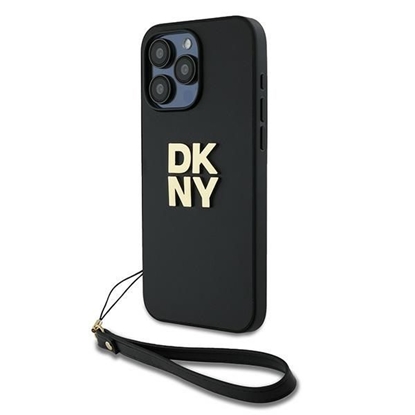 Attēls no DKNY DKNY Wrist Strap Stock Logo case for iPhone 15 Pro Max - black