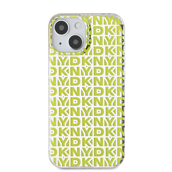Picture of DKNY PC|TPU Repeat Pattern Case for iPhone 15 Yell