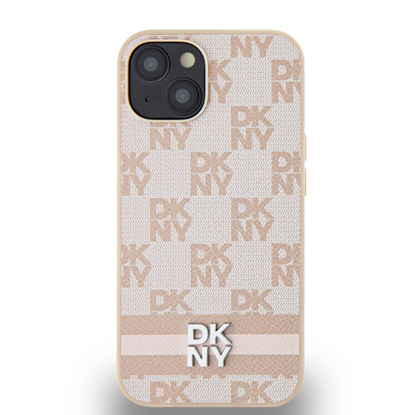 Attēls no DKNY PU Leather Checkered Pattern and Stripe Case 
