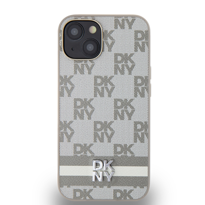 Attēls no DKNY PU Leather Checkered Pattern and Stripe Case 