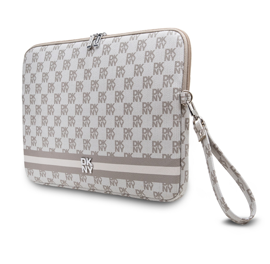 Изображение DKNY PU Leather Checkered Pattern and Stripe Lapto