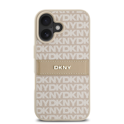 Attēls no DKNY PU Leather Repeat Pattern Tonal Stripe Case f