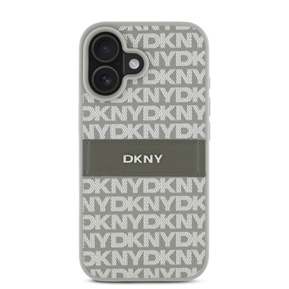 Attēls no DKNY PU Leather Repeat Pattern Tonal Stripe Case f
