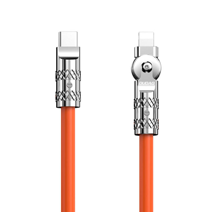 Attēls no Dudao Dudao L24CL USB-C - Lightning angled cable with 180° rotation 30W 1m - orange