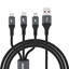 Изображение Dudao Dudao L3E 3 in 1 60W MicroUSB USB-C Lightning Cable 1.2m - Black