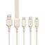 Picture of Dudao Dudao L7SE 3in1 USB-A - 2x USB-C / Lightning 66W Cable 1.2m - beige