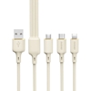 Picture of Dudao Dudao L7SE 3in1 USB-A - 2x USB-C / Lightning 66W Cable 1.2m - beige