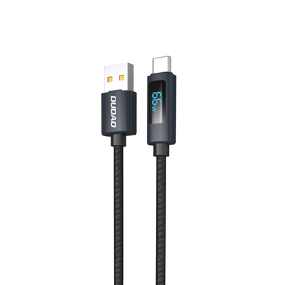 Attēls no Dudao L7T USB-A - USB-C 66W Cable with LED Display