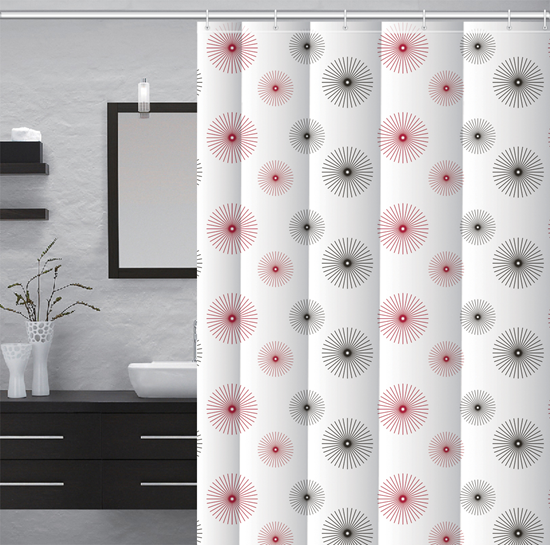 Изображение Dušas aizkars 180x180cm 100% PEVA