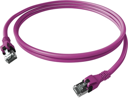 Изображение Easylan DualBoot® PushPull Patch Cable Cat.6A (Class EA), S/FTP, RJ45 / RJ45, violet, 5 m